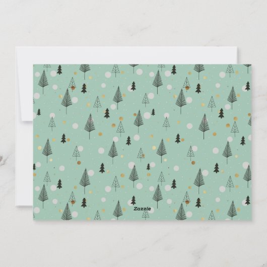 Noordse kerstbomen 2 Foto Nieuw adres Feestdagenkaart (Achterkant)