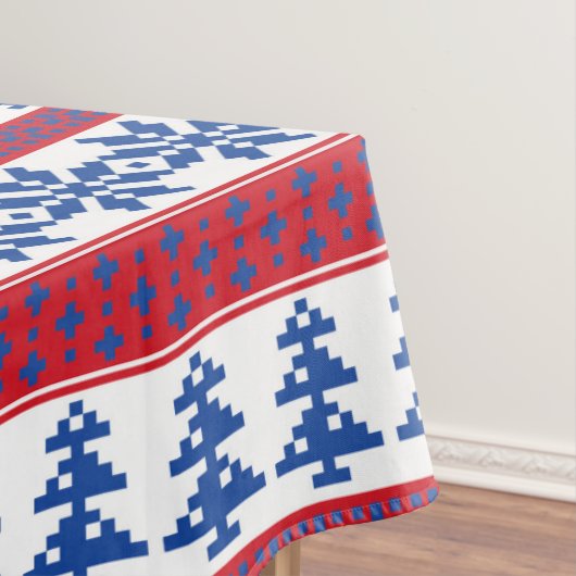 Noordse kerstbomen tafelkleed (Voorbeeld)