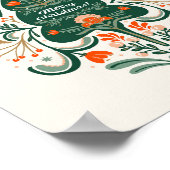 Noordse kerstboom met Scandinavische sierplanten Poster (Hoek)