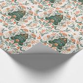 Noordse kerstboomfeesten cadeaupapier (Hoek)