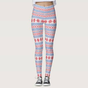 Noordse kerstboomgrens leggings