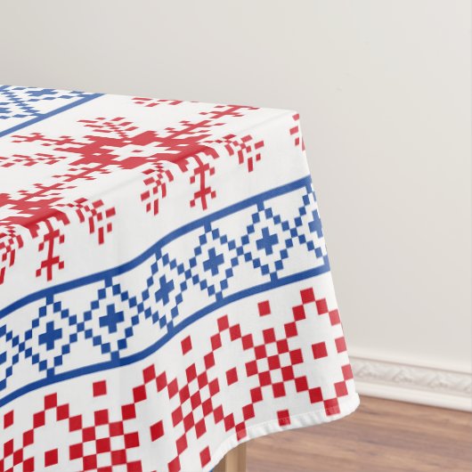 Noordse kerstboomgrens tafelkleed (Voorbeeld)