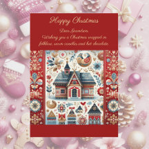 Noordse Kerstcottage Scandinavisch Dorp Rood