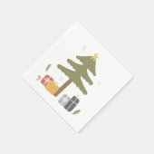 Noordse kerstfeest Scandi kerstboom Servet (Hoek)