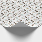 Noordse kerstfeestdag feestelijke gnomen en ganzen cadeaupapier (Hoek)