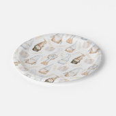 Noordse kerstfeestdag feestelijke gnomen papieren bordje (Gekanteld)