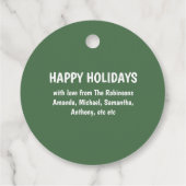 Noordse Kerstkabouter Bedankjes Labels (Achterkant)
