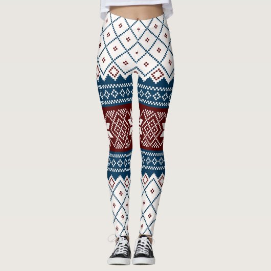 Noordse kerstkeuter leggings (Voorkant)