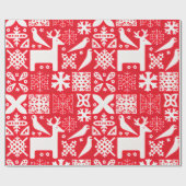 Noordse Kerstmis Cadeaupapier (Vlak)