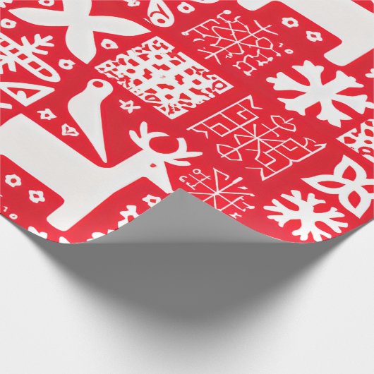 Noordse Kerstmis Cadeaupapier (Hoek)