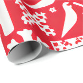 Noordse Kerstmis Cadeaupapier (Rol Hoek)