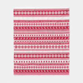 Noordse Kerstmis - Scandinavisch Fleece Deken