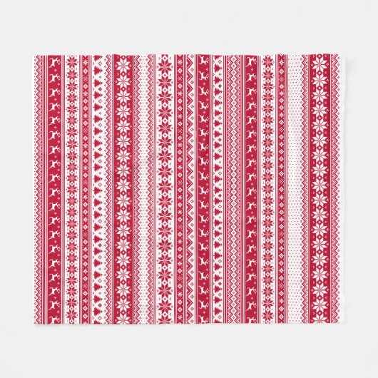 Noordse Kerstmis - Scandinavisch Fleece Deken (Voorkant (Horizontaal))