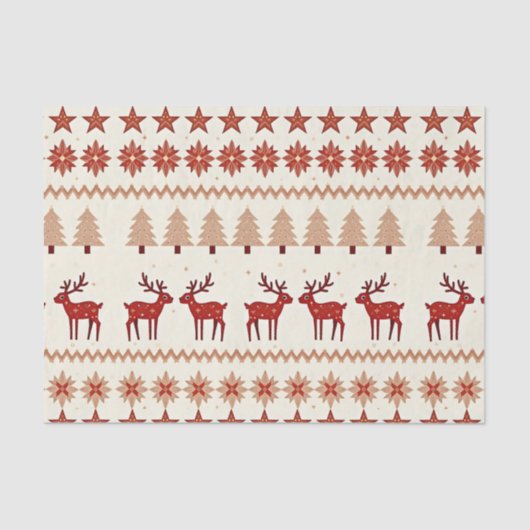 Noordse Kerstmis Tissuepapier (Voorkant)