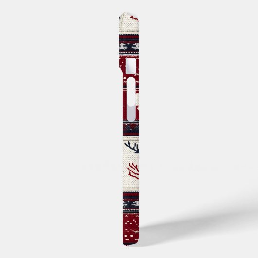 noordse kerstpatchwork | gebreid rendier Case-Mate iPhone case (Achterkant / Links)