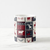 noordse kerstpatchwork | gebreid rendier koffiemok (Center)