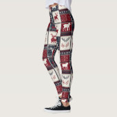 noordse kerstpatchwork | gebreid rendier leggings (Links)