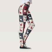 noordse kerstpatchwork | gebreid rendier leggings (Rechts)