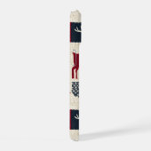 noordse kerstpatchwork | Gebreide rendieren (2) iPhone 15 Case (Rechterkant)