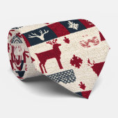 noordse kerstpatchwork | Gebreide rendieren (2) Stropdas (Opgerold)