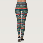 Noordse kerstpatroon leggings (Achterkant)