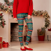 Noordse kerstpatroon leggings