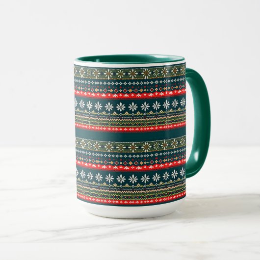 Noordse kerstpatroon mok (Voorkant rechts)