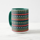 Noordse kerstpatroon mok (Voorkant links)