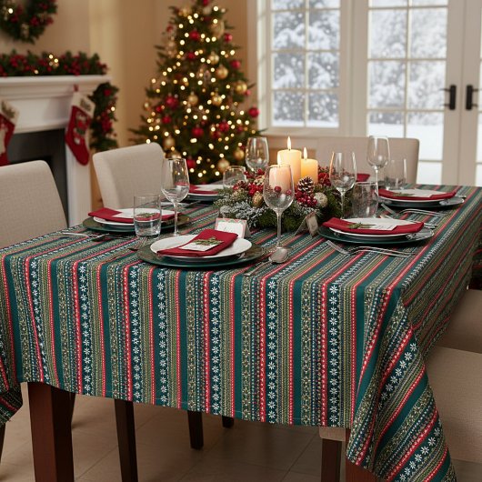 Noordse kerstpatroon tafelkleed