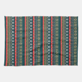 Noordse kerstpatroon theedoek (Horizontaal)