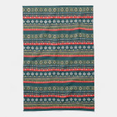 Noordse kerstpatroon theedoek (Verticaal)