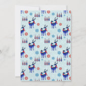 Noordse kerstrenrendierpartij kaart (Achterkant)