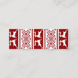 Noordse kerstScandinavisch rendierlijk Bladwijzer Mini Visitekaartje