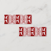 Noordse kerstScandinavisch rendierlijk Bladwijzer Mini Visitekaartje (Voorkant / Achterkant)