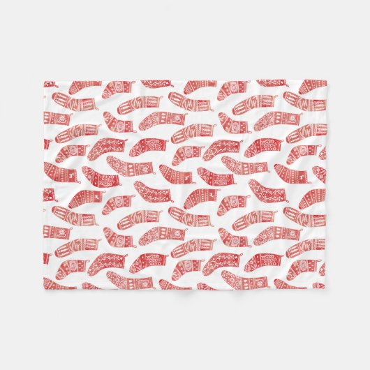 Noordse kerststaart fleece deken (Voorkant (Horizontaal))