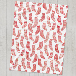 Noordse kerststaart fleece deken