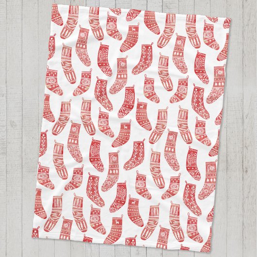 Noordse kerststaart fleece deken