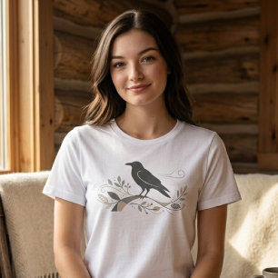 Noordse Kraai Kunst Natuurliefhebber Betekenisvol  Tri-Blend Shirt
