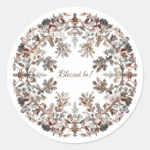 Noordse krans ronde sticker (Voorkant)