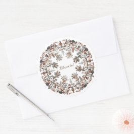 Noordse krans ronde sticker