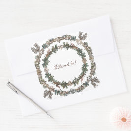 Noordse krans vierkante sticker