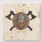 Noordse krijger stenen onderzetter (Voorkant)