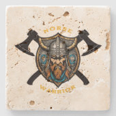 Noordse krijger stenen onderzetter (Voorkant)