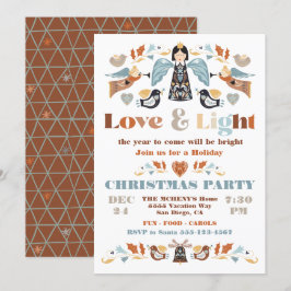 Noordse liefde en lichte feestdag kerstfeest kaart