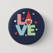 Noordse liefdeskabouter: Whimsical Pastel Hart Ronde Button 5,7 Cm (Voorkant)