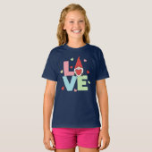 Noordse liefdeskabouter: Whimsical Pastel Hart T-shirt (Voorkant volledig)