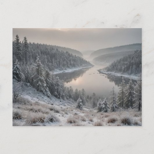 Noordse Majesteit - Scandinavisch winterlandschap Briefkaart (Voorkant)