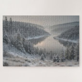 Noordse Majesteit - Scandinavisch winterlandschap Legpuzzel (Horizontaal)