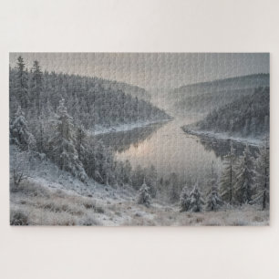 Noordse Majesteit - Scandinavisch winterlandschap Legpuzzel