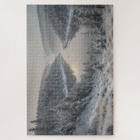 Noordse Majesteit - Scandinavisch winterlandschap Legpuzzel (Verticaal)